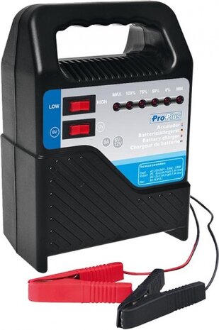 acculader 6/12 Volt 8 Amp&egrave;re 15-120 Ah zwart