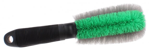 velgenborstel Green Line 25 cm groen/grijs