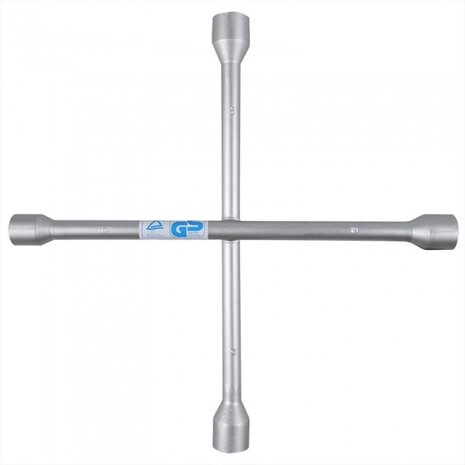 kruissleutel 17-19-21-23 mm staal 36 x 36 cm zilver