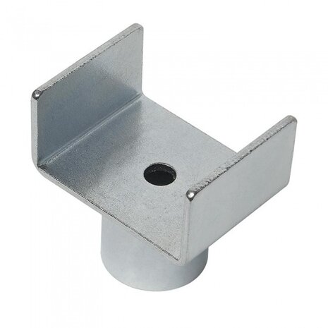 adapter voor potkrik voor caravans staal zilver