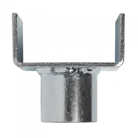 adapter voor potkrik voor caravans staal zilver