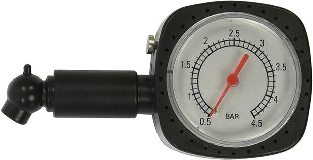 bandenspanningsmeter analoog 11 cm zwart blister