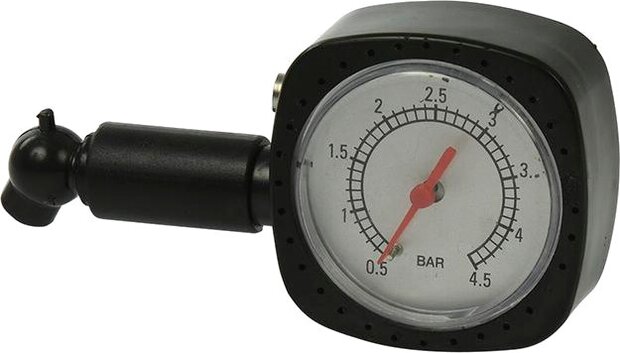bandenspanningsmeter analoog 11 cm zwart blister