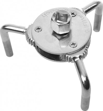 oliefiltersleutel klauw 70 - 120 mm 3/8 staal zilver