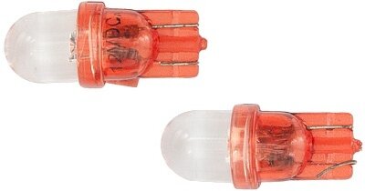 autolamp T10 12 Volt 5 Watt 2 stuks rood