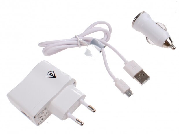 autolader micro-USB 12/24-230 Volt 1 Amp&egrave;re wit