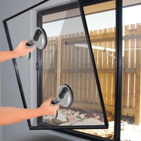dubbele glasdrager aluminium zilvergrijs