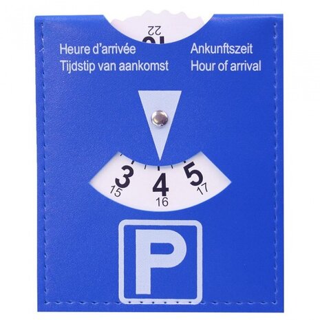 parkeerschijf 12 x 10 cm blauw