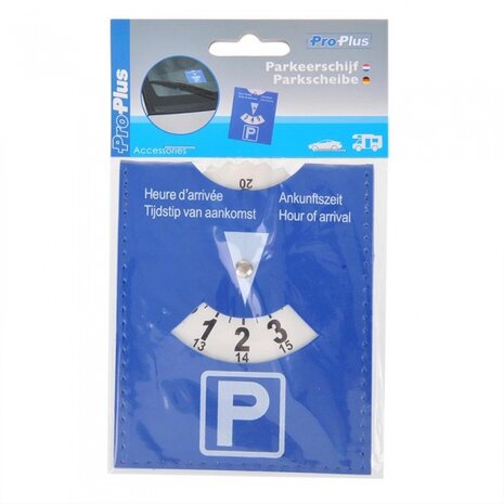 parkeerschijf 12 x 10 cm blauw