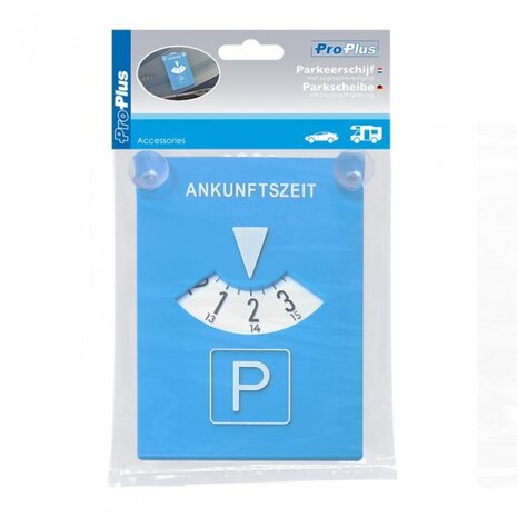 parkeerschijf 12 x 10 cm blauw