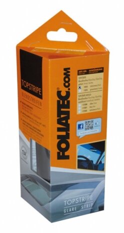 zonneband Topstripe zelfklevend 152 x 15 cm grijs/zwart