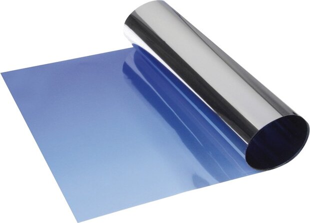 zonneband Sunvisor zelfklevend 19 x 150 cm metallicblauw