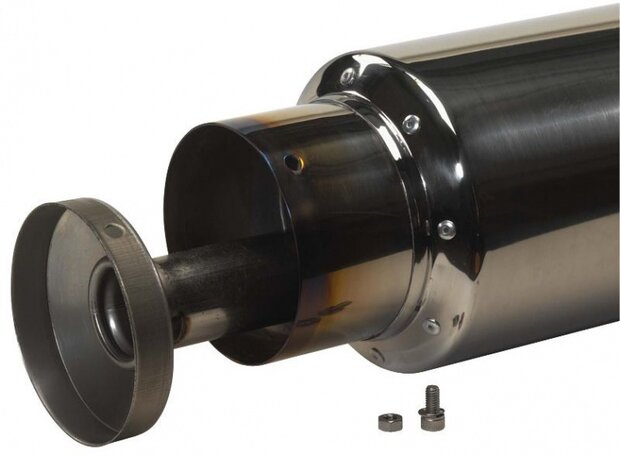 sportuitlaat 113 mm RVS zilver