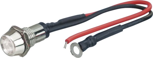 controlelampje led 12 Volt 10 mm wit per stuk