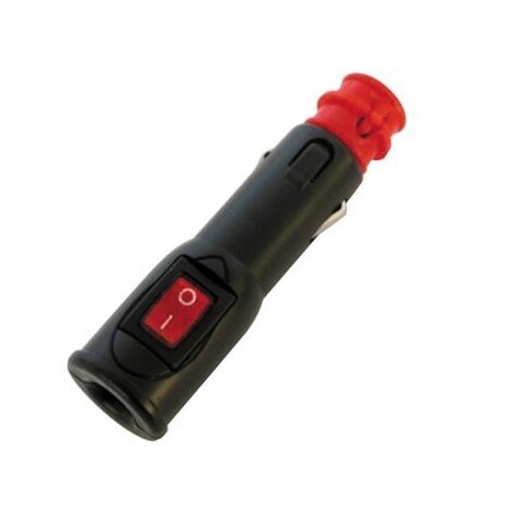 aanstekerplug met schakelaar 12-24V zwart