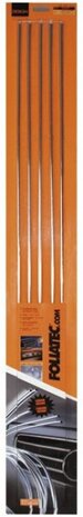 decoratiestrips zelfklevend PVC 4 x 1000 mm chroom 5 st