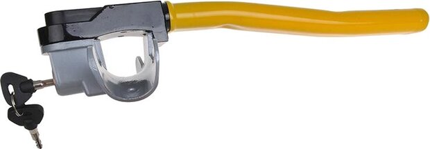 stuurslot 40 cm aluminium zwart/geel