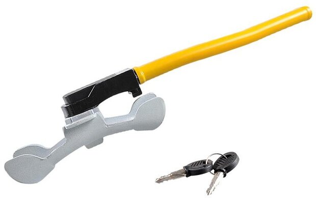 stuurslot 40 cm aluminium zwart/geel