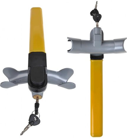 stuurslot 40 cm aluminium zwart/geel