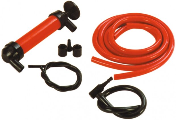 3-in-1 hevelpomp rood/zwart kunststof 22 cm
