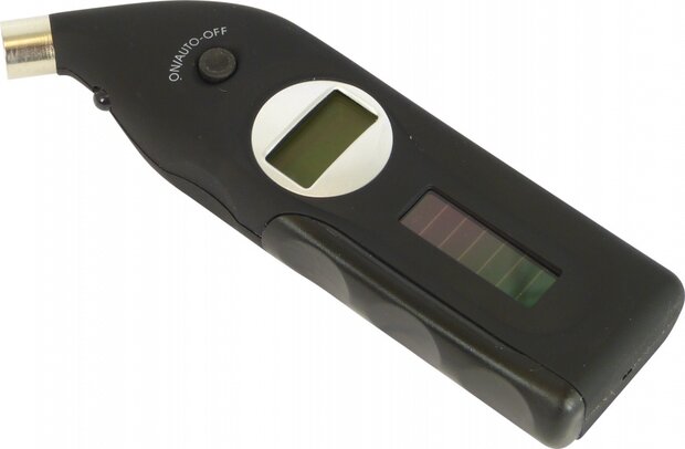 bandenspanningsmeter Solar digitaal 14 cm zwart