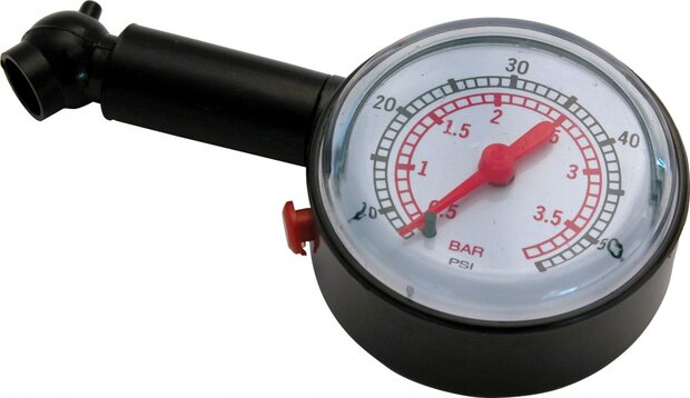 bandenspanningsmeter analoog 10 cm zwart