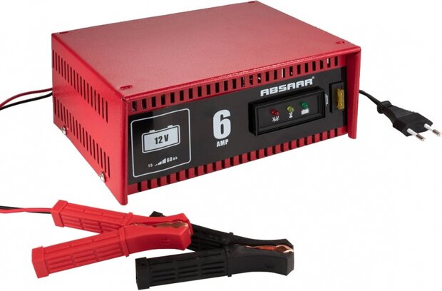 acculader 12 Volt 15-60 Ah 6 A rood