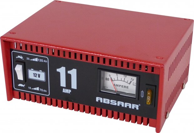 acculader 12 Volt 18-120 Ah 11 Amp&egrave;re rood