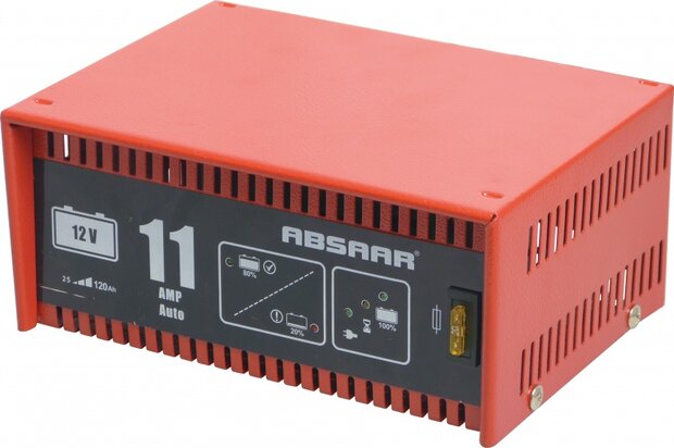 acculader 12 Volt 25-120 Ah 11 Amp&egrave;re rood