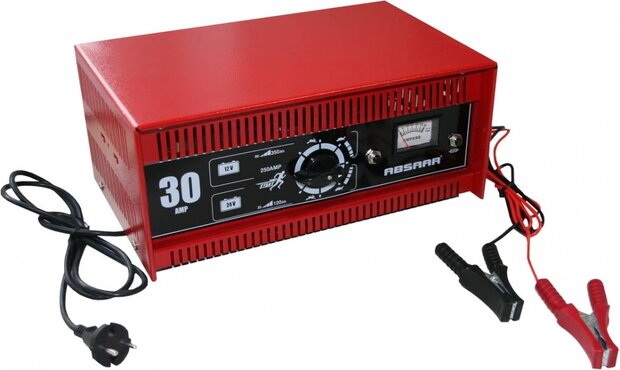 professionele acculader 12/24 Volt 25-350 Ah 40A rood