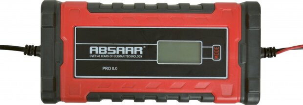 acculader Pro 8.0 12/24 Volt 0-160/220 Ah 8A rood/zwart