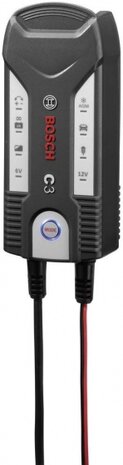 acculader C3 6/12 Volt 1,2-120 Ah 4 Amp&egrave;re zwart