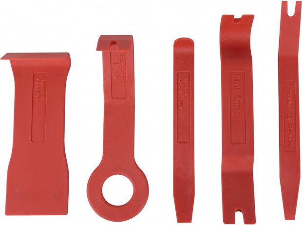 demontageset voor interieur en exterieur 5-delig rood
