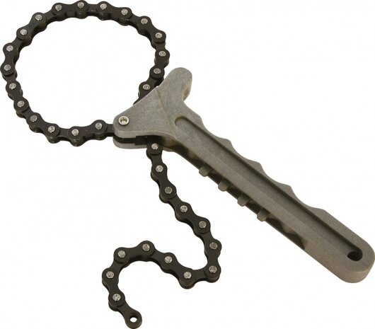 oliefiltersleutel 21,5 cm aluminium/staal zwart/grijs