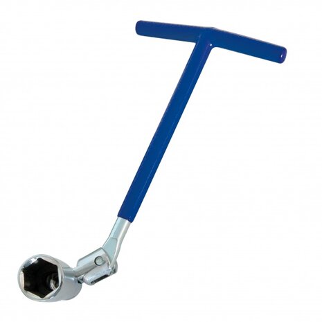 bougiesleutel T-greep 23,5 cm staal 16 mm blauw