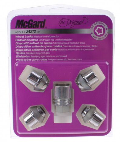 anti-diefstal wielmoeren M12x1.50 conisch (24212)