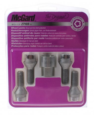 anti-diefstal wielmoeren conisch M12x1.25 (27169)