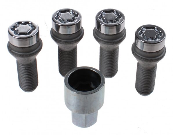 anti-diefstal wielbouten conisch M14x1.5 (27181)