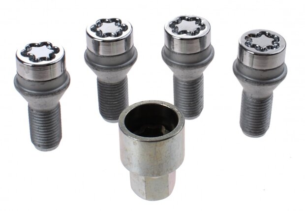 anti-diefstal wielbouten conisch M14x1.5 (27184)
