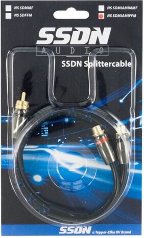 splitterkabel drievoudig afgeschermd M-&gt;F/F 0,5 meter