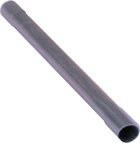 uitlaatpijp recht met dubbele mof 84,5 cm &Oslash;43 mm RVS zilver