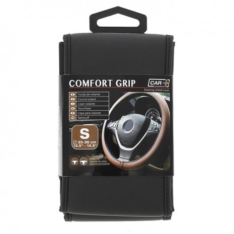 stuurhoes Comfort Grip uni kunstleer zwart 35-36 cm