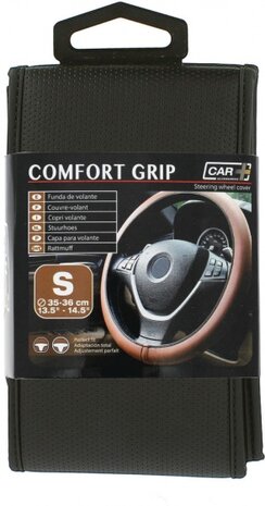 stuurhoes Comfort Grip Vent uni kunstleer zwart 37-38 cm