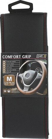 stuurhoes Comfort Grip Vent uni kunstleer zw/rd 37-38 cm