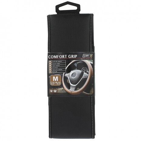stuurhoes Comfort Grip Vent uni kunstleer zw/wit 37-38 cm