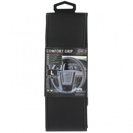 stuurhoes Comfort Grip Vent uni kunstleer zw/wit 39-40 cm