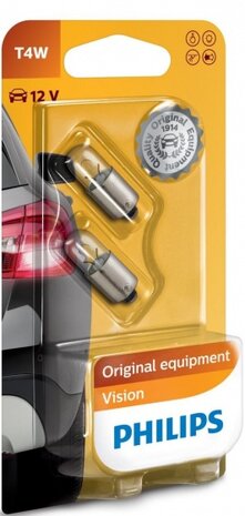 autolampen Vision T4W 12 Volt 4 Watt 2 stuks