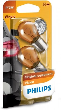 autolamp Vision PY21W 12 Volt 21 Watt oranje 2 stuks