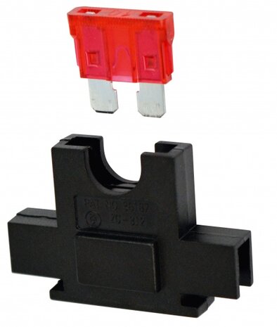 zekeringhouder in-line mini zwart