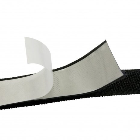 klittenbandstrips 90 x 2 cm zwart 2 stuks